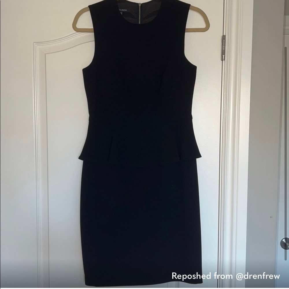 Judith & Charles Peplum Black Dress